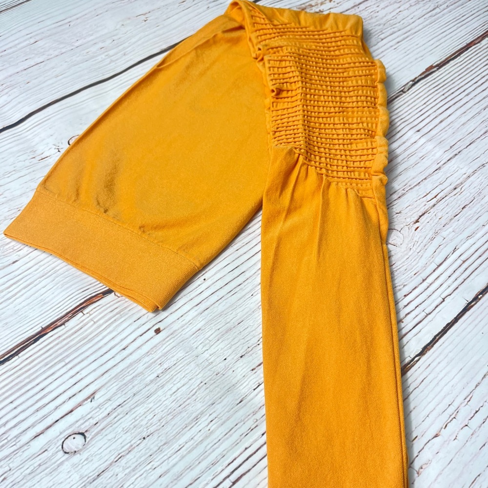 Ruched mustard yellow legging s/m